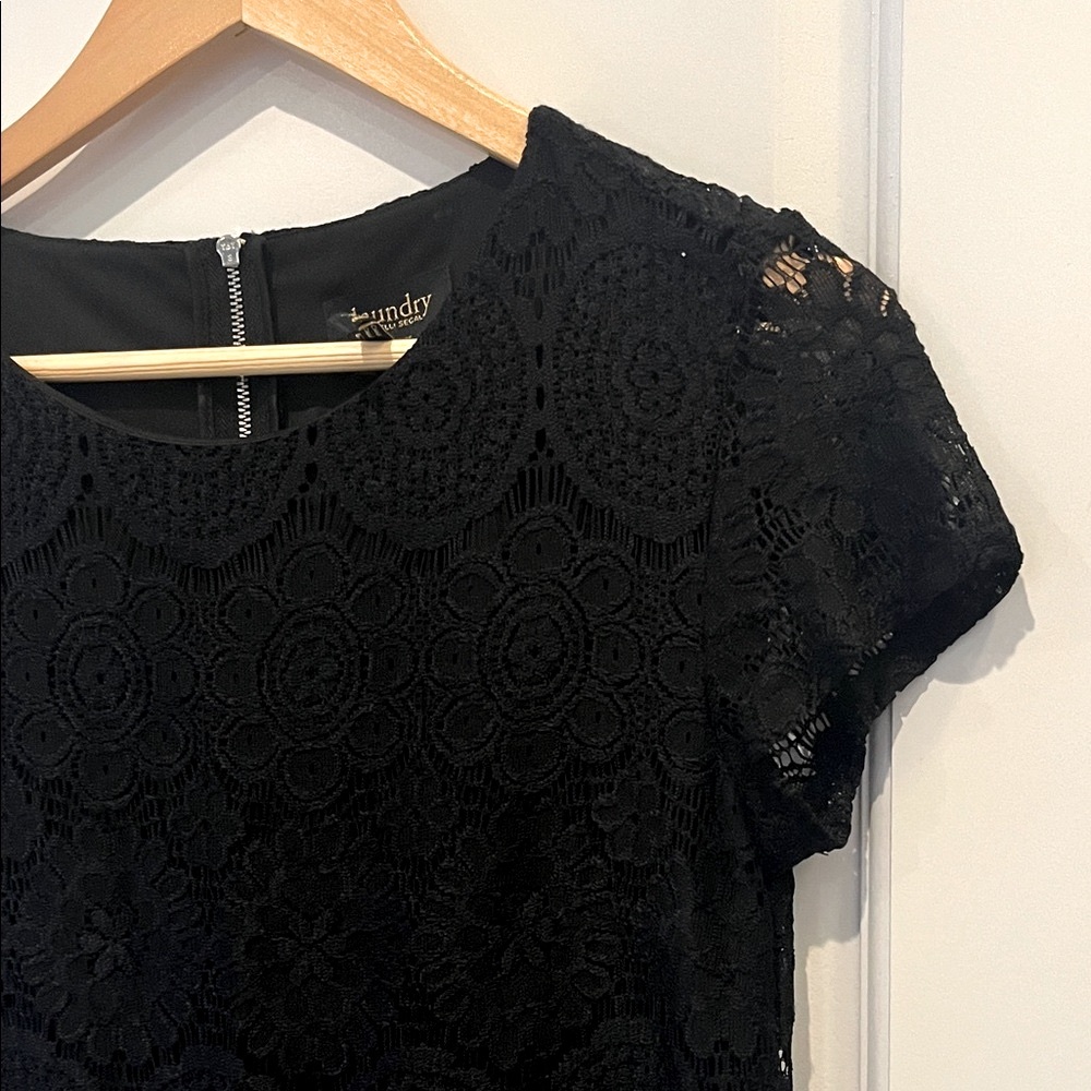 Laundry By Shelli Segal Black Lace Mini Dress